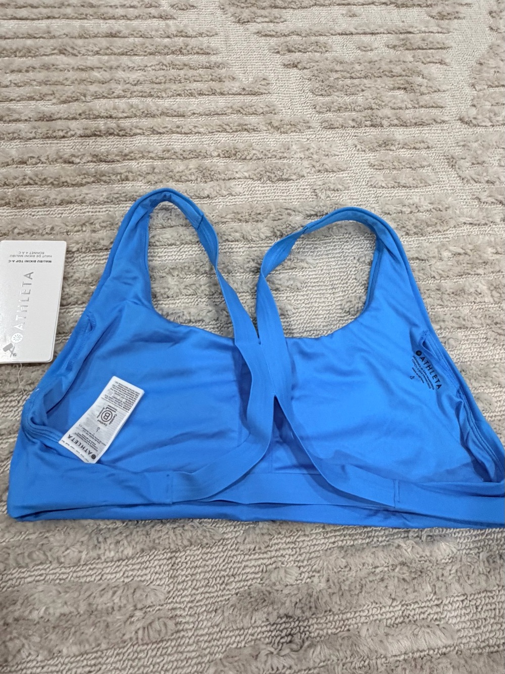 Athleta Bright Blue Strappy Sports Bra - Picture 3 of 3
